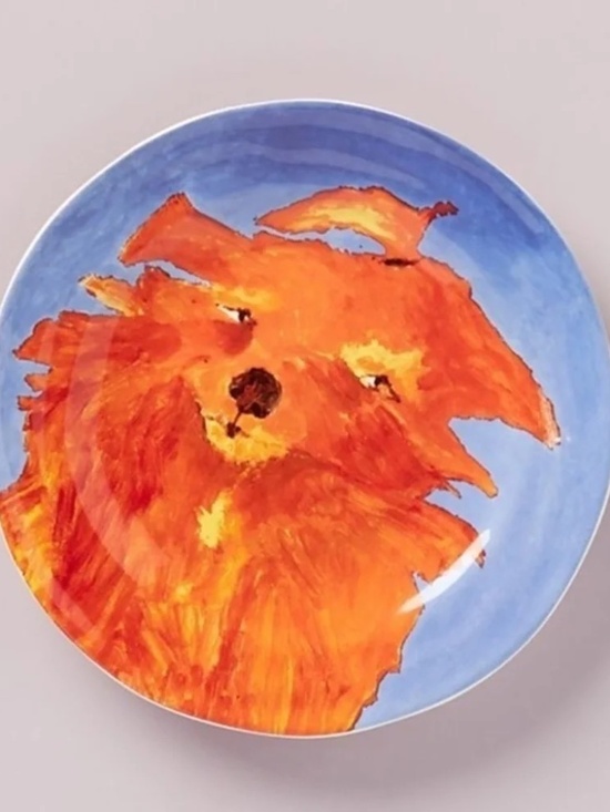 Anthropologie Other - ANTHROPOLOGIE Carole Akins  Dessert Plate Dog